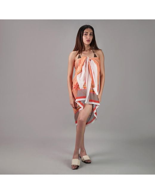 DHARA SHETH DUBAI Pink Peach Blossom Resort Sarong