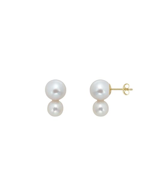 Ora Pearls Metallic Plua Pearl Studs