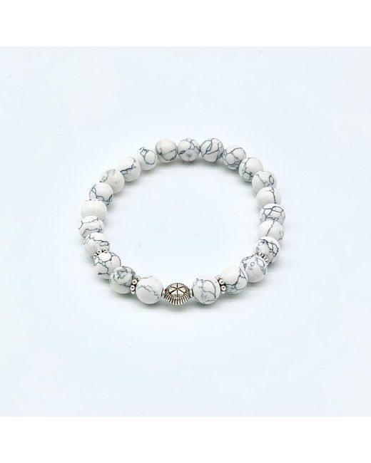 Addicted Metallic Haumea Handmade Sterling Bracelet With Howlite for men
