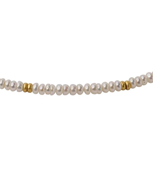 Bombyx House Metallic Tiny Pearl Station Necklace