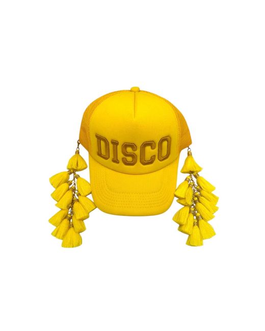 Julia Clancey Yellow Disco Luxe Chacha Trucker Cap