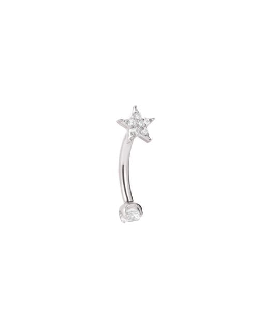 Vanhi White Crystal Star Titanium Rook Barbell
