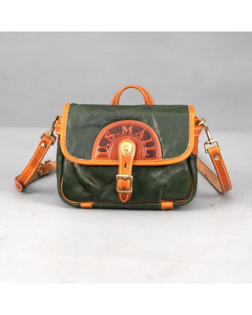 Rimini Green Leather Shoulder Bag 'eletra'