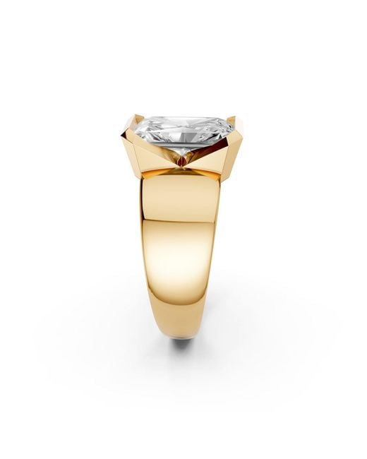 Aya Fine Jewelry Metallic Radiant Cut Lab Grown Diamond Solitaire Ring