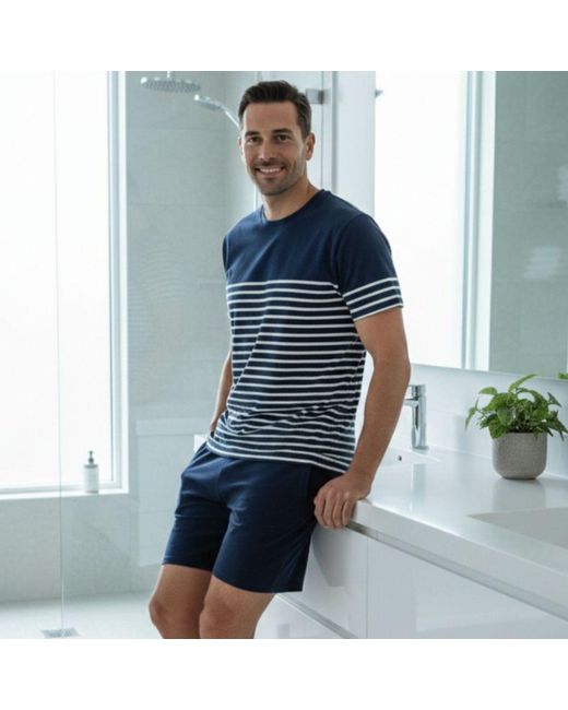 Zd - Zero Defects Blue Short Modal Pyjamas Bruma for men