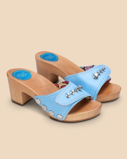 Nique Forde Blue Celeste Georgie Sandals