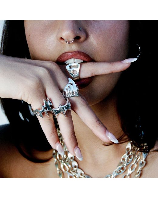 Luna Delphine Black Blade Ring