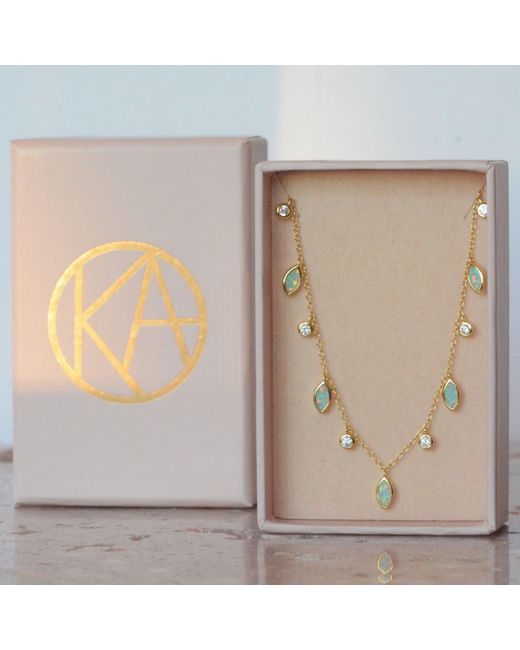 KAMARIA Metallic Drops Of Spring Opal Necklace