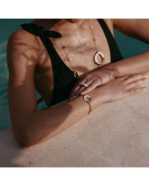 Retro Chic Metallic Time Ripples Bracelet