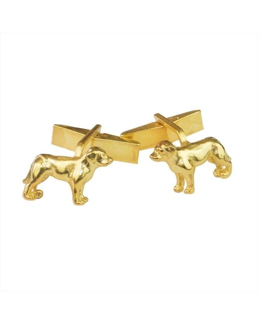 Simon Kemp Jewellers Yellow Golden Labrador Cufflinks for men