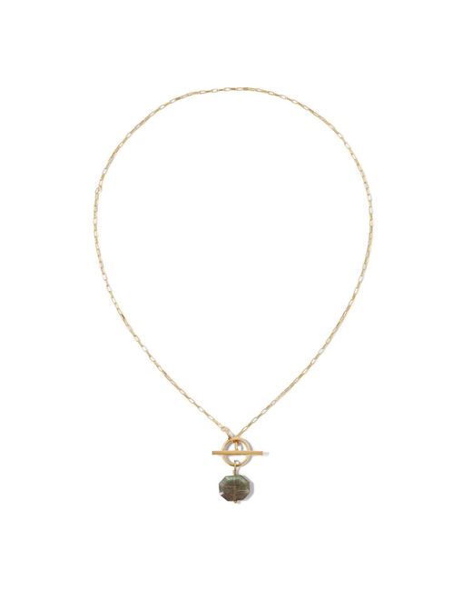 Heather Hawkins Jewelry Metallic Stop And Stare Toggle Front Clasp Necklace