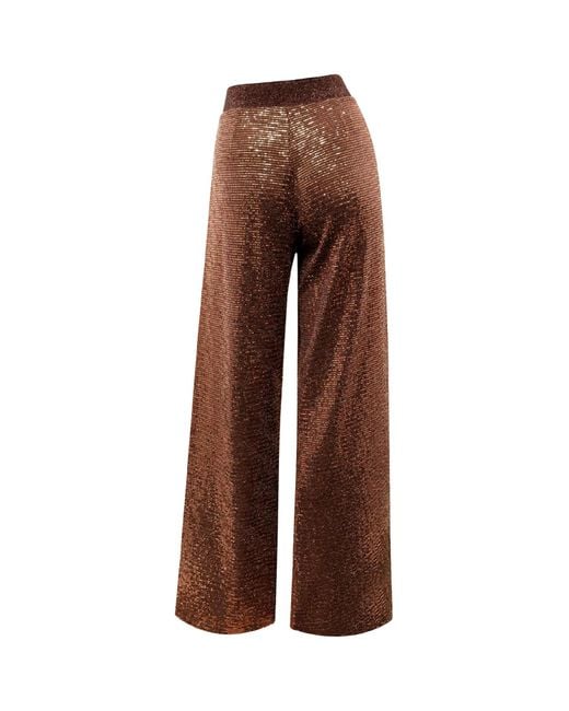 Me & Thee Brown Neutrals Leftfield Copper Sequin Trousers