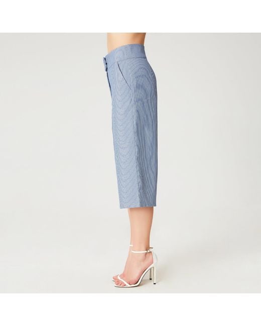 Smart and Joy Blue Wide Capri Pants