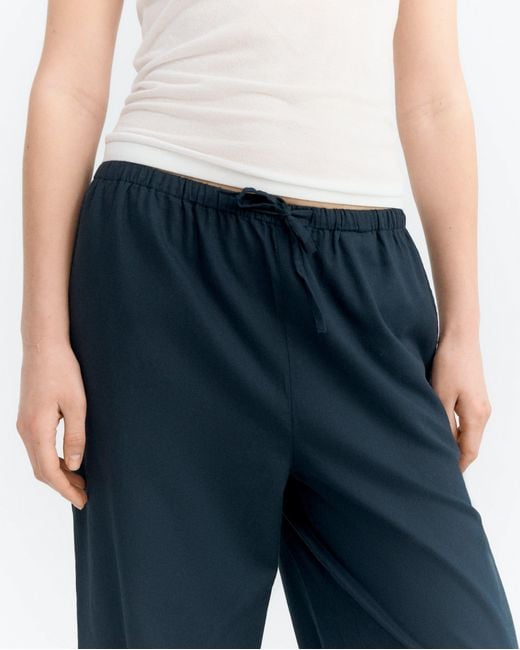 Thinking Mu Blue Fish Brigitte Hand-Embroidered Relaxed Pants
