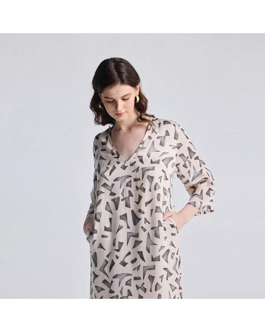 REISTOR White Maxi Dress With Side Slits