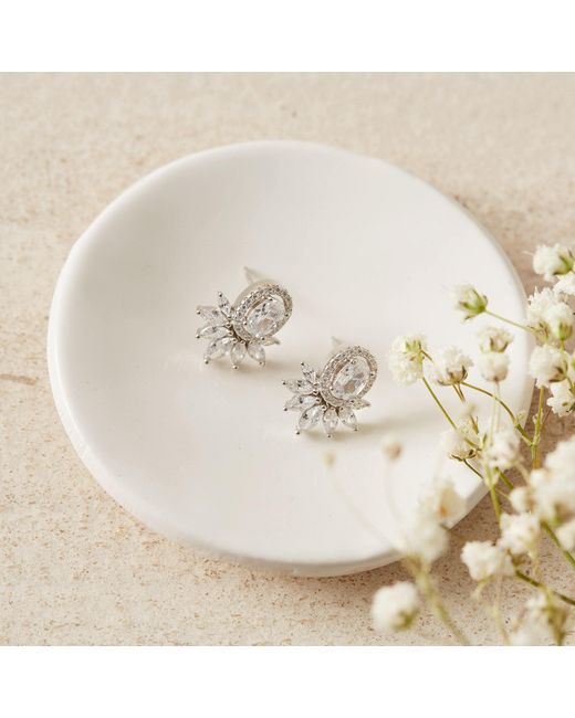 Esterah Metallic Marquise Cluster Studs