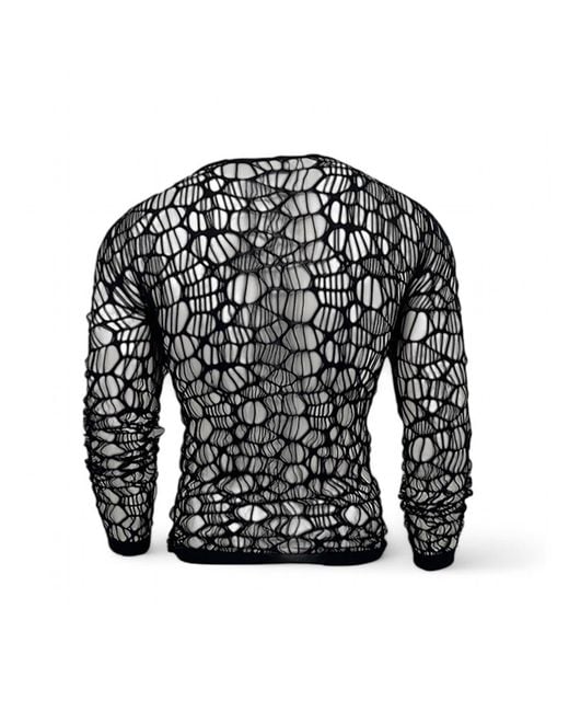 Monzlapur New York Black Licorice Mesh Top