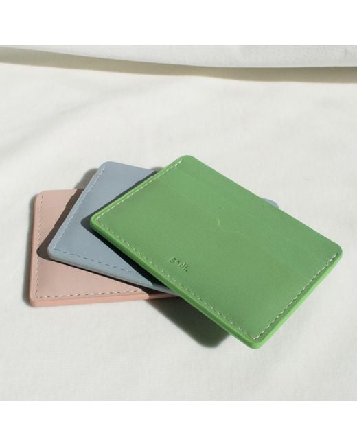 godi. Blue Handmade Leather Card Case