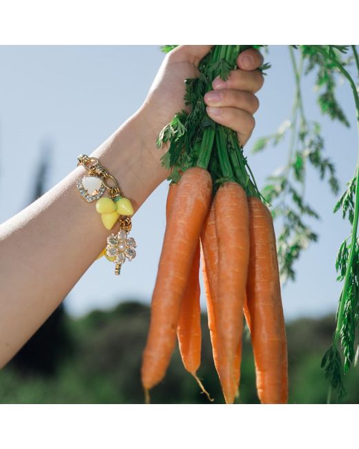 Achala Handcrafted Yellow Lemon Charm Bracelet