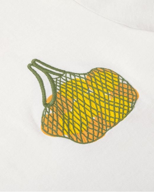 Thinking Mu White Embroidered Limes Ida T-Shirt