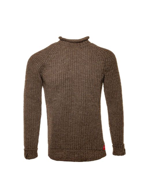 Arthur Beale Brown Neutrals Fisherman Jumper for men