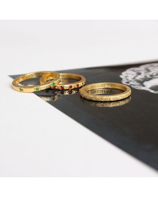 ASSUWA Metallic Cleopatra & Mehen Ring Set