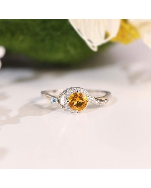 Azura Jewelry New York White Ring Of Air Vermeil