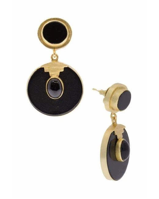 Saachi Black Taurus Earring