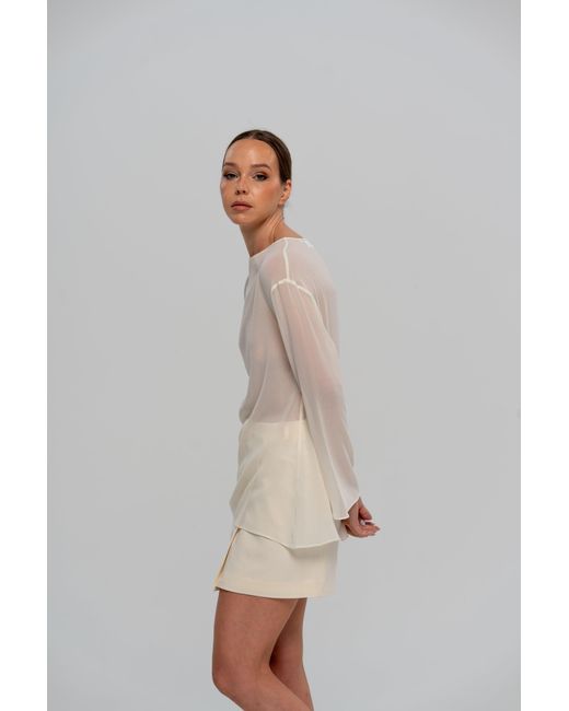 The Ethos Studio White Ana Blouse