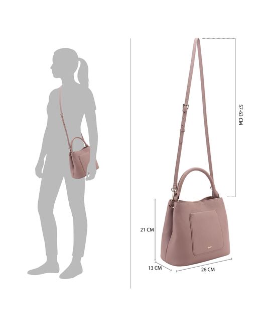 Paul Costelloe Pink Rosa Leather Bag