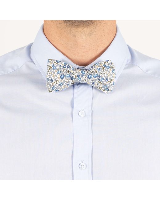 LE COLONEL Blue Liberty Eloise Chardon Bow Tie for men
