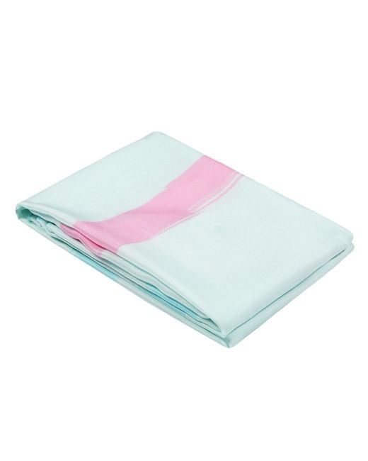 Heritagemoda Blue Light Handpainted Silk Square Scarf