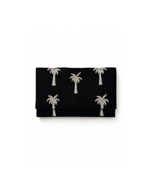 Pick Happy Black Velvet Mini Clutch Deep Forest Beading