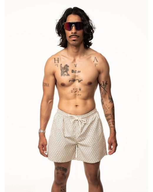 Saved Lab Natural Neutrals Monogram Swimshort for men