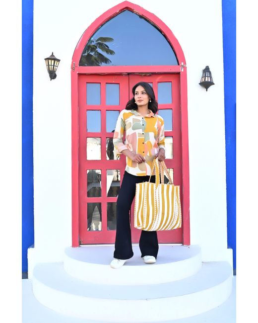 Conscious Yoga Collective Blue The Stripe Tote