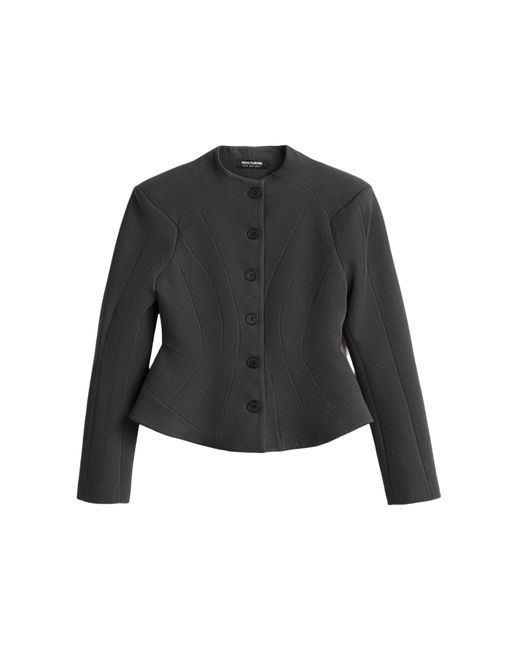 Nocturne Black Structured Peplum Jacket