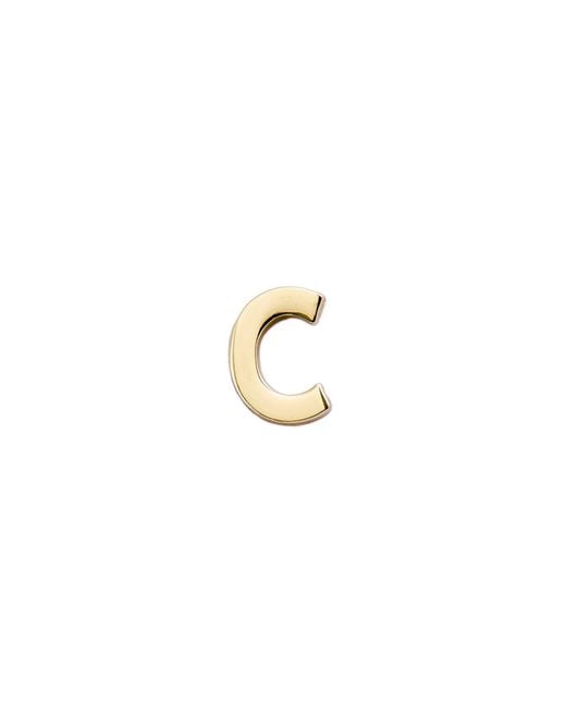 Make Heads Turn Metallic Golden Metal Letter C Pin