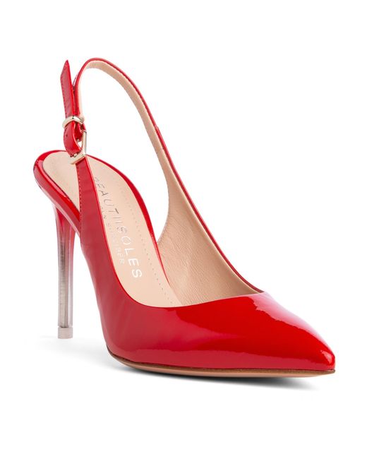 Beautiisoles by Robyn Shreiber Made in Italy Red Marjorie Patent Leather Sexy Pump Comfortable Valentine Evening Sexy Stiletto Heel Sandal