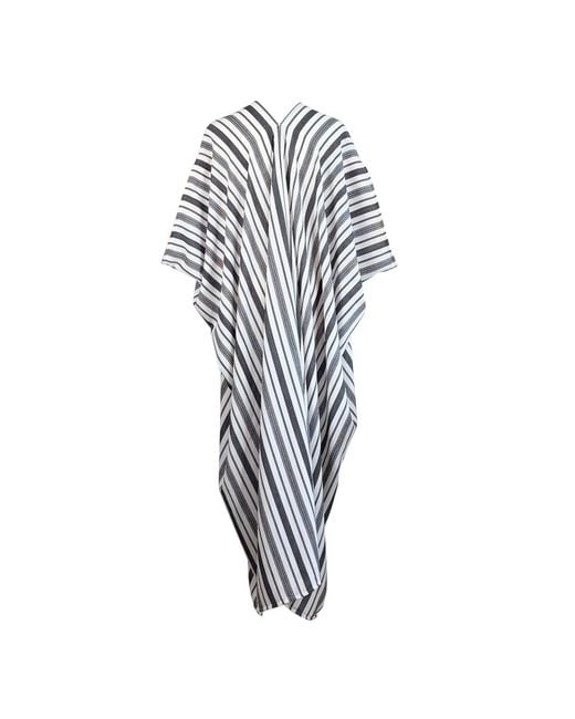 Jennafer Grace White Cooper Stripe Caftan