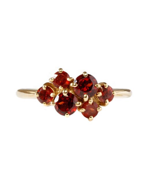 Lee Renee Red Garnet Cluster Ring