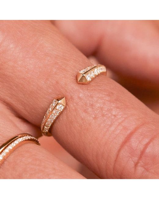 Maya Brenner Metallic Open Diamond Ring