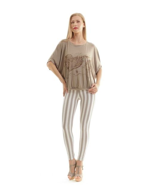 Conquista Natural Printed Micromodal Top