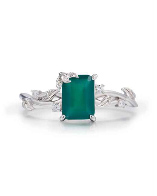 Azura Jewelry New York Green Ring Of Earth Onyx Vermeil
