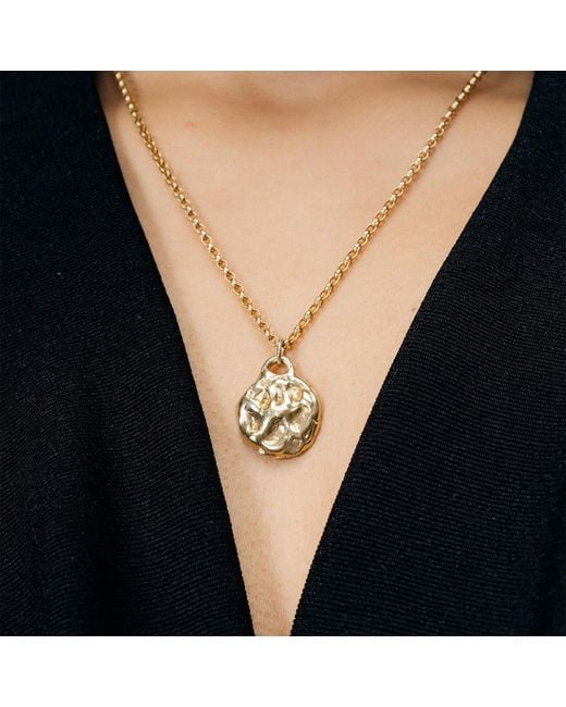Moca Jewellery Metallic Moon Pendant