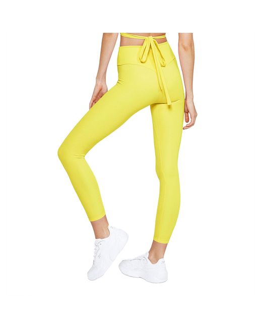 Yes Flâneuse Yellow Bethany Signature High Rise Silky Soft Leggings Blazing