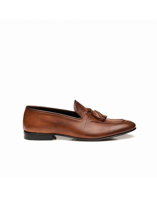 Mariano Shoes Brown Tunes Loafers Cognac for men