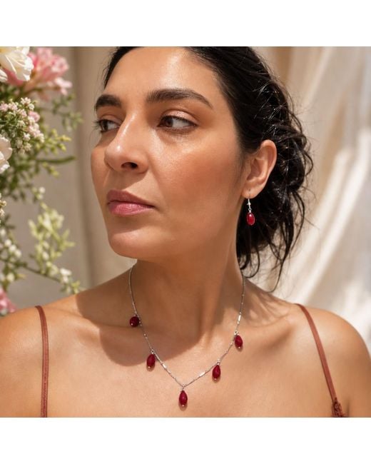 Way to Chic Red Burgundy Jewelry Set On