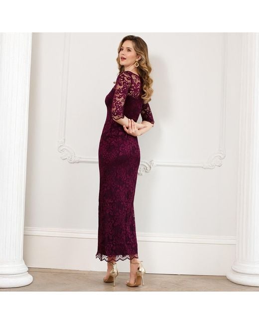 Alie Street London Purple Lila Lace Gown