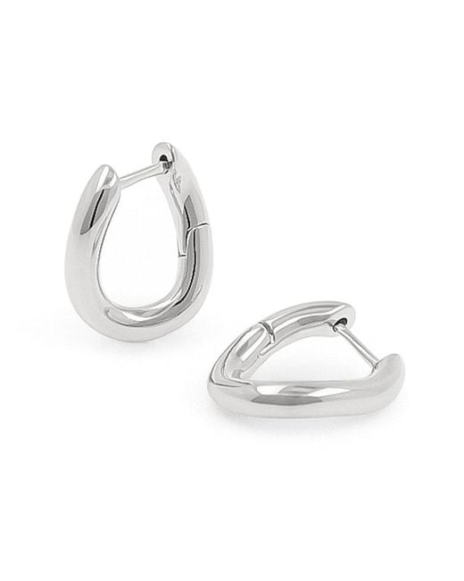 Cote Cache Metallic Slight Twist Huggie Hoop Earrings