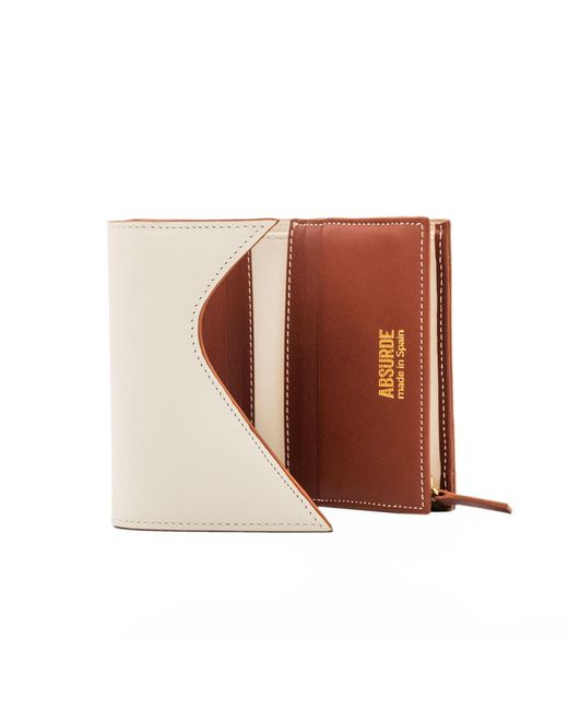 Absurde Green Mountain Off And Leather Trifold Wallet